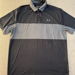Under Armour Men's Black and Gray Polo Shirt